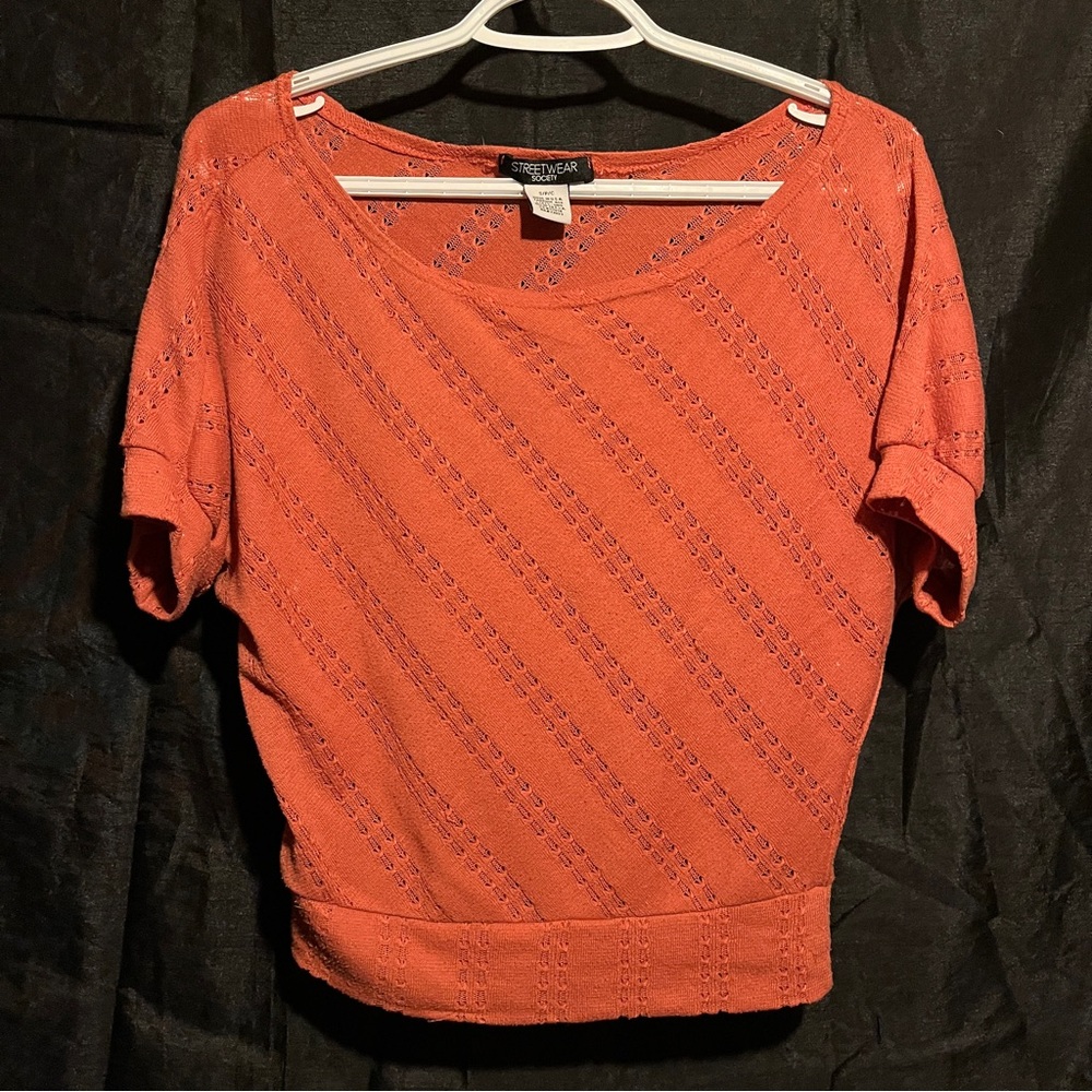 Streetwear Society Orange Short Sleeve Top